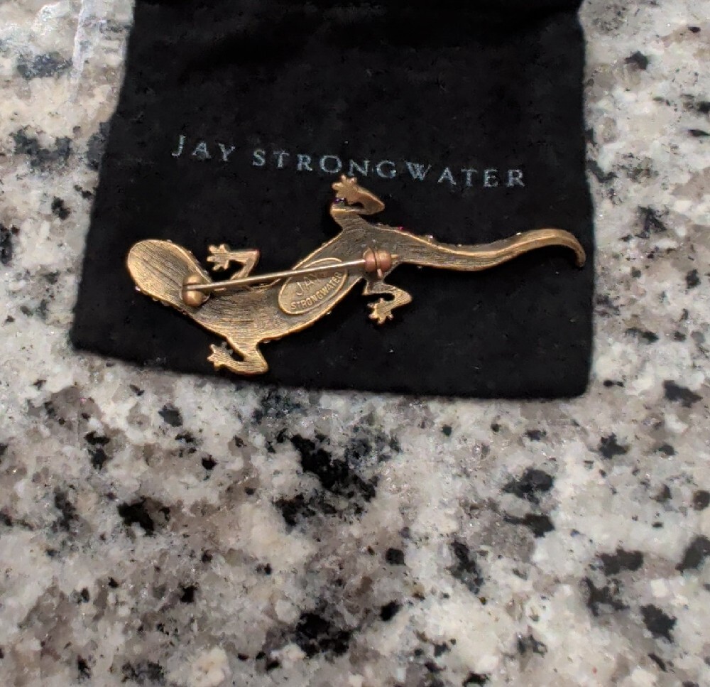 Authentic Jay Strongwater Salamander Brooch - Picture 2 of 3